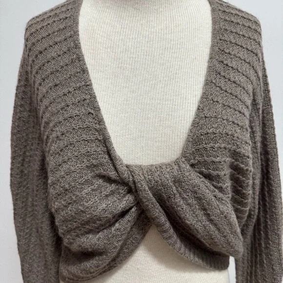 Vintage Moda International Reversible Sweater Women Medium Twist Button Wool Moh - Picture 3 of 13